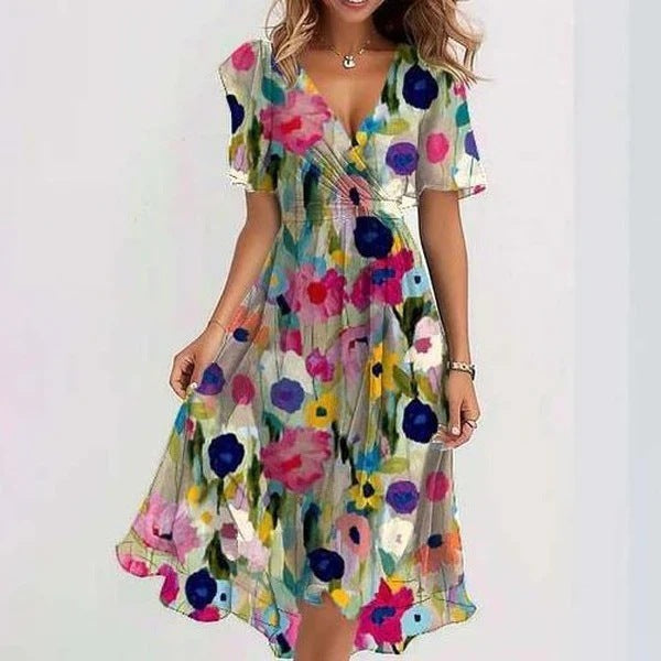 Emily – Elegant Wrap Midi Dress - Image 2