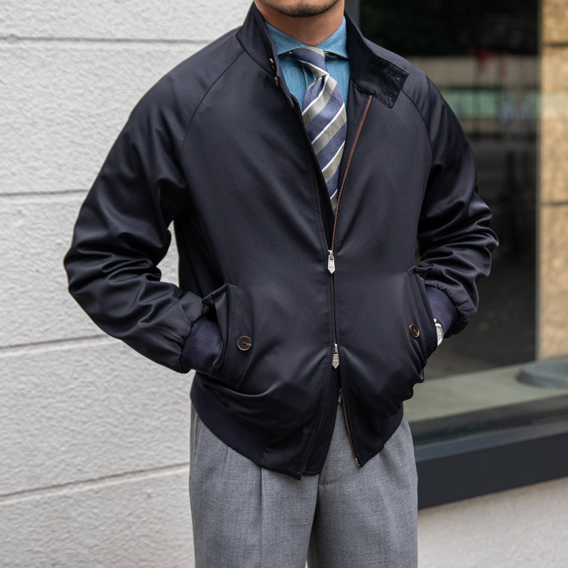 Classic men’s bomber jacket with a stand-up collar - J&B; - 1 - London-stylehouse.com