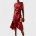 Hannah – Elegant Sleeveless pleated midi dress for Women - Image 1