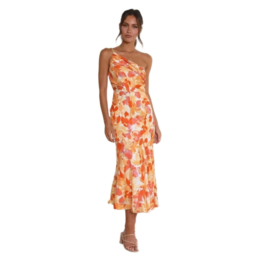 Luna – Women Floral Satin Dress - Image 10