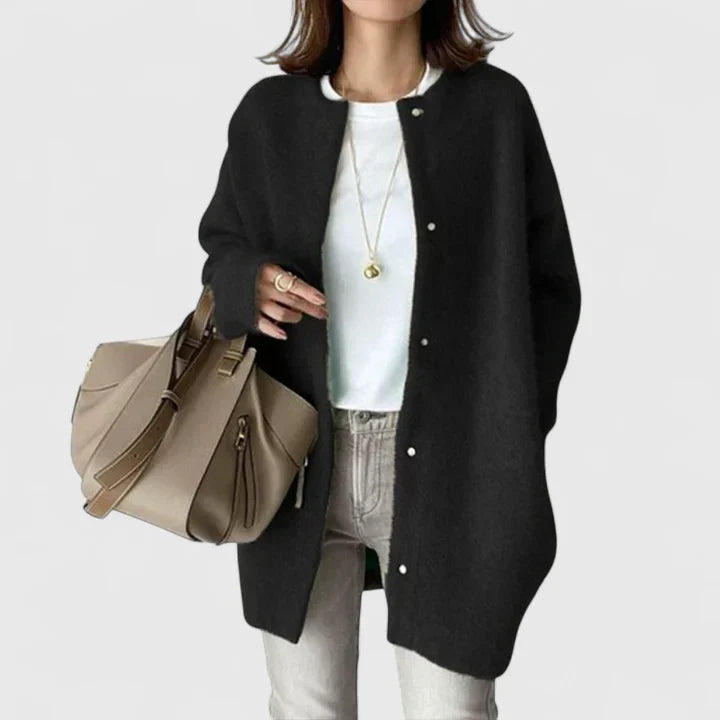 Women’s cardigan - Loose fit with buttons - J&B; - 2 - London-stylehouse.com