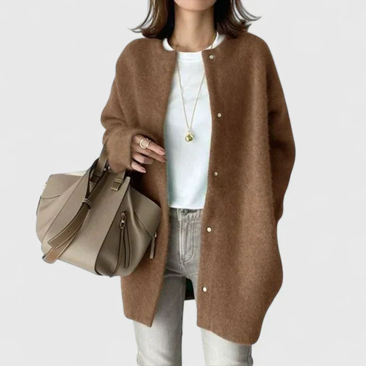 Women’s cardigan - Loose fit with buttons - J&B; - 5 - London-stylehouse.com