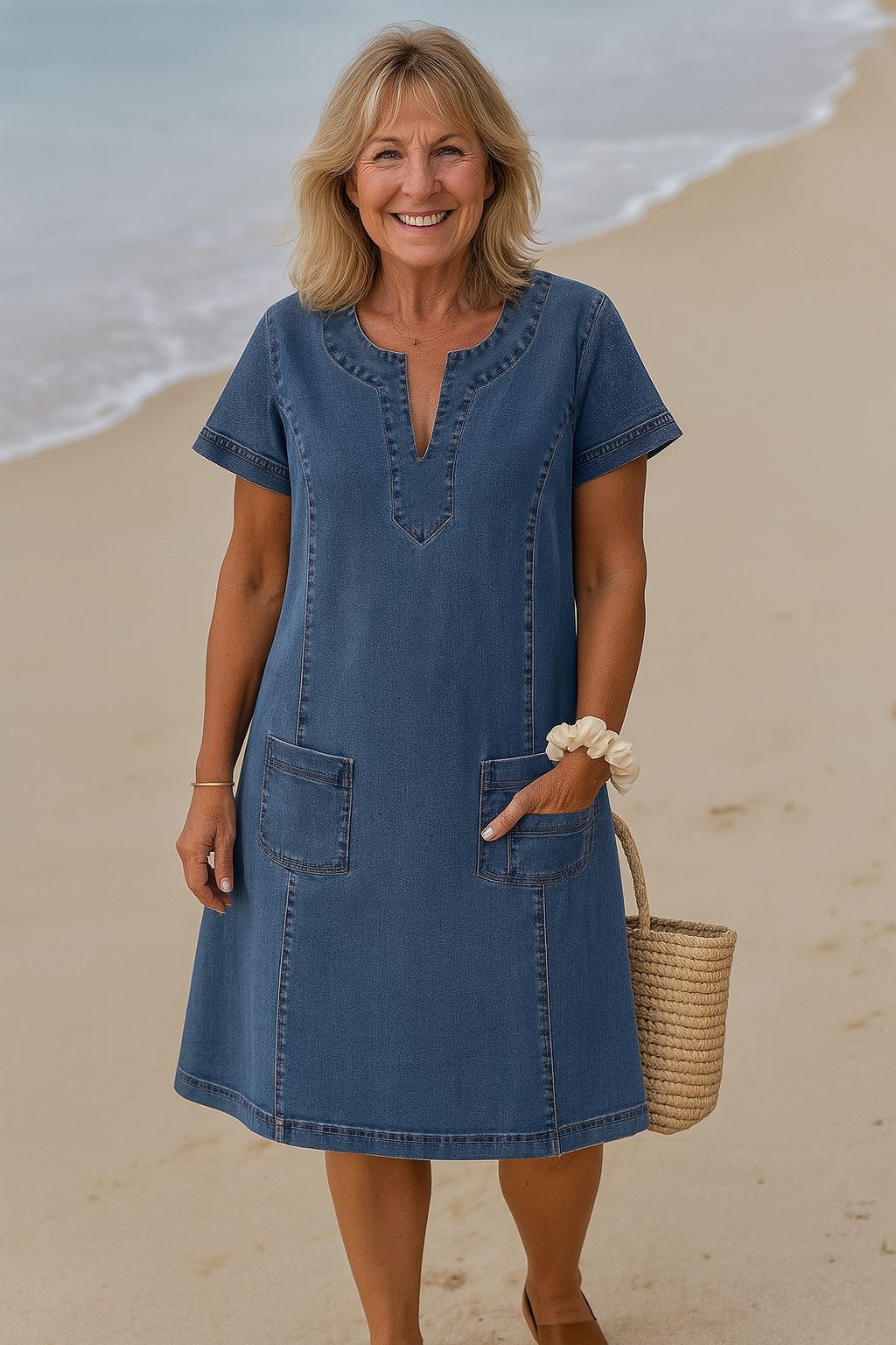 Doreen – Casual Denim Summer Dress - Image 2