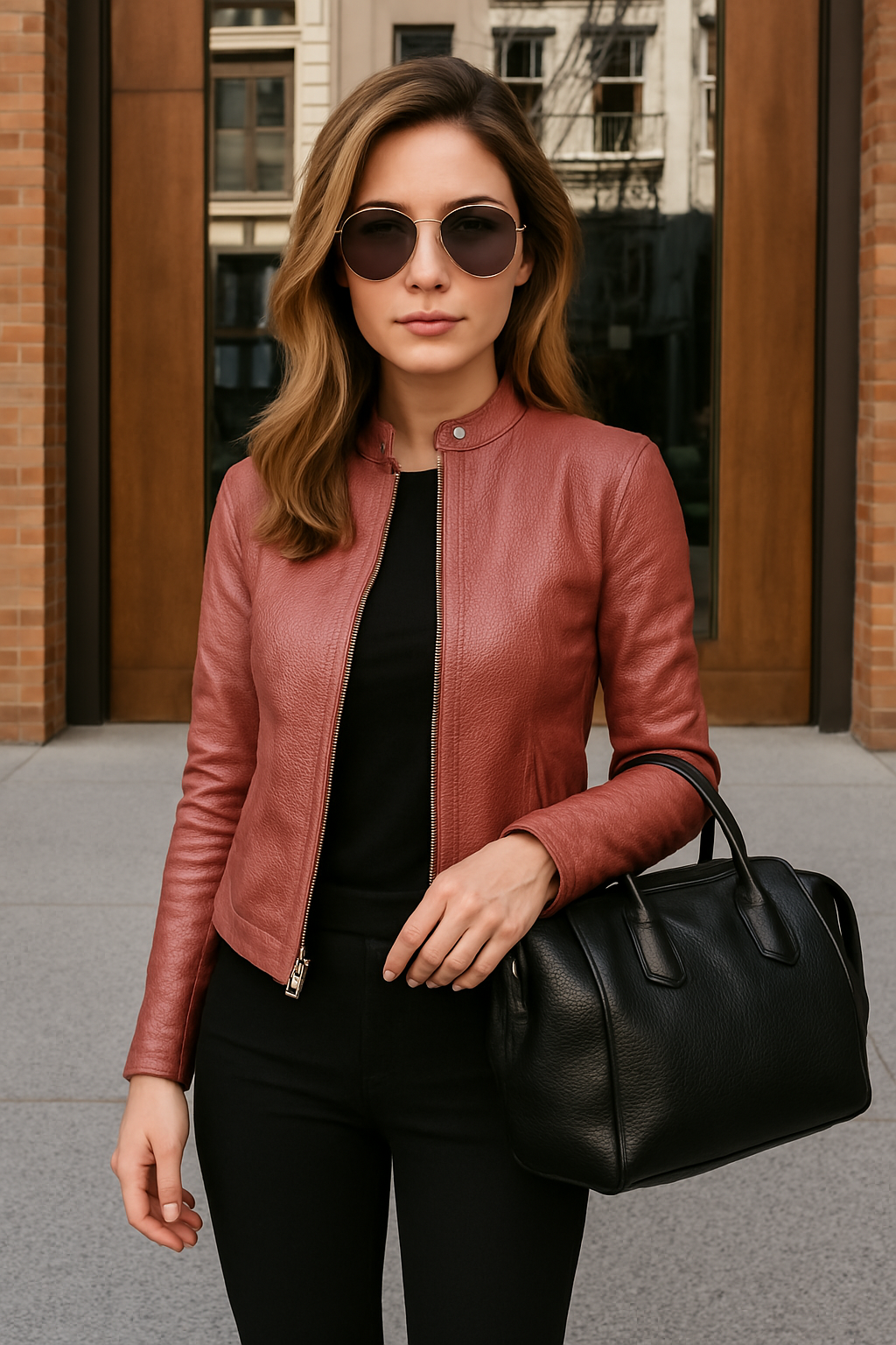 Silvia | Chaqueta de cuero trendy para mujeres
