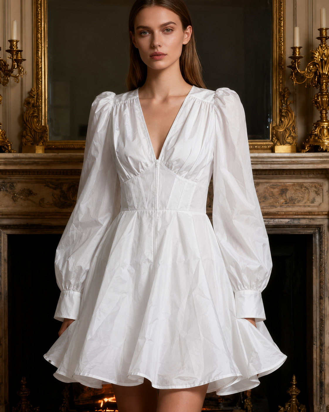Emilia – Corset Puff Sleeve Dress