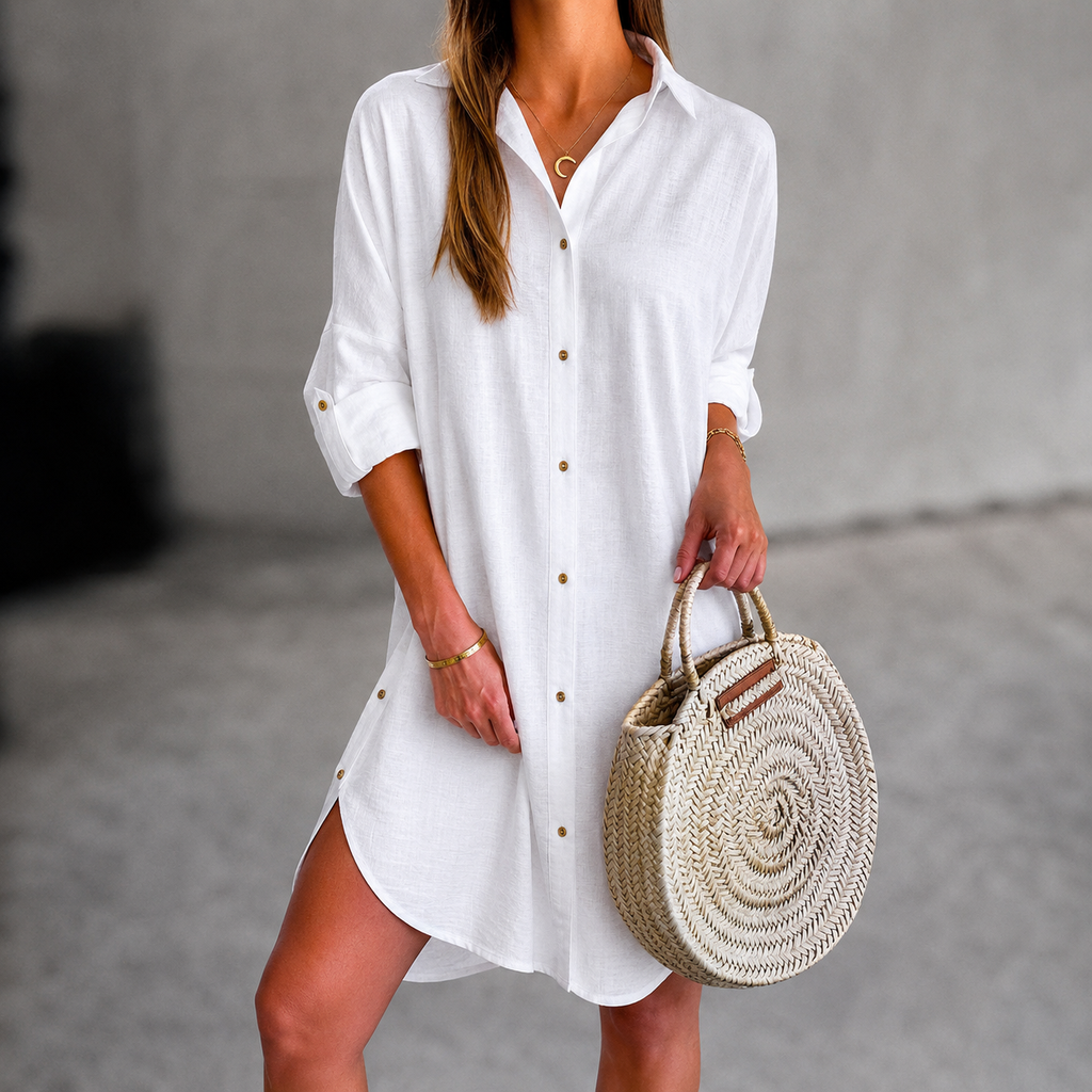 Thea – Effortless Button-Up Summer Dress for Women