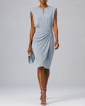 Laura – Elegant Ruched Keyhole Dress for Women
