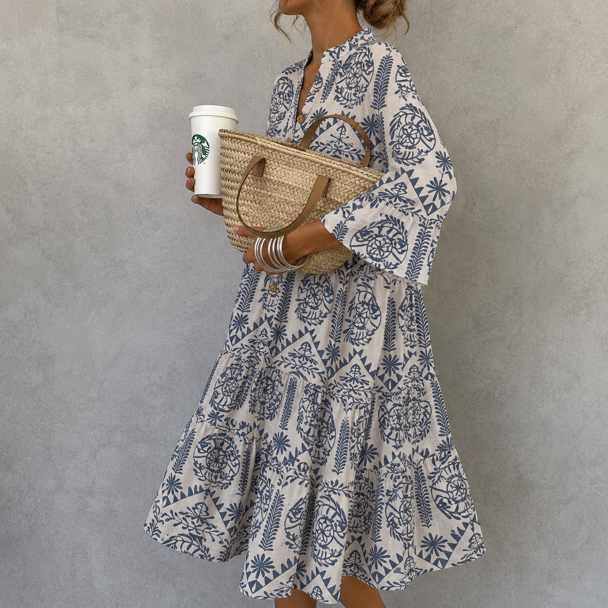 Erika – Effortless Trendy V-Neck Dress for Women