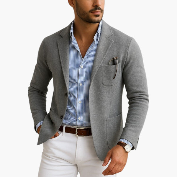 Men’s tailored-fit blazer with a single-button fastening - J&B; - 7 - London-stylehouse.com
