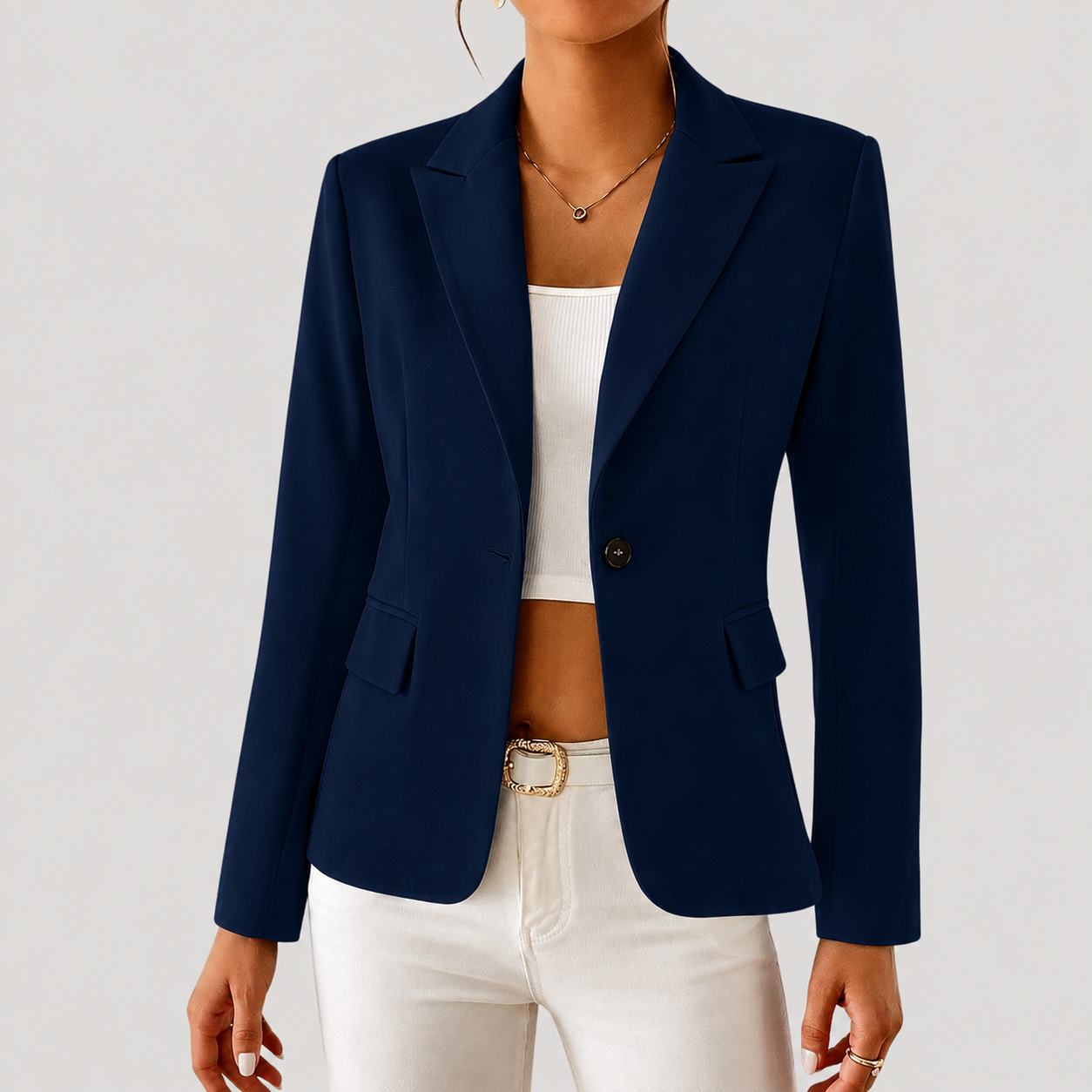 Women’s blazer in a tailored fit with a draped silhouette | L&S