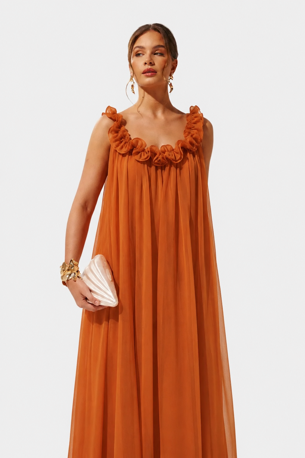 Andrea – One-shoulder dress with a floral pattern