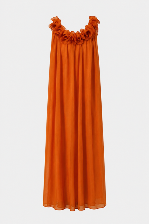 Andrea – One-shoulder dress with a floral pattern