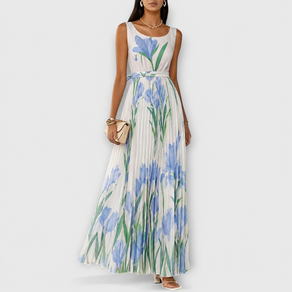 Karin – Women Floral Print Pleated  Dress