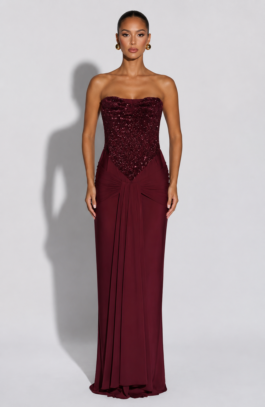 Nele – Elegant strapless evening dress