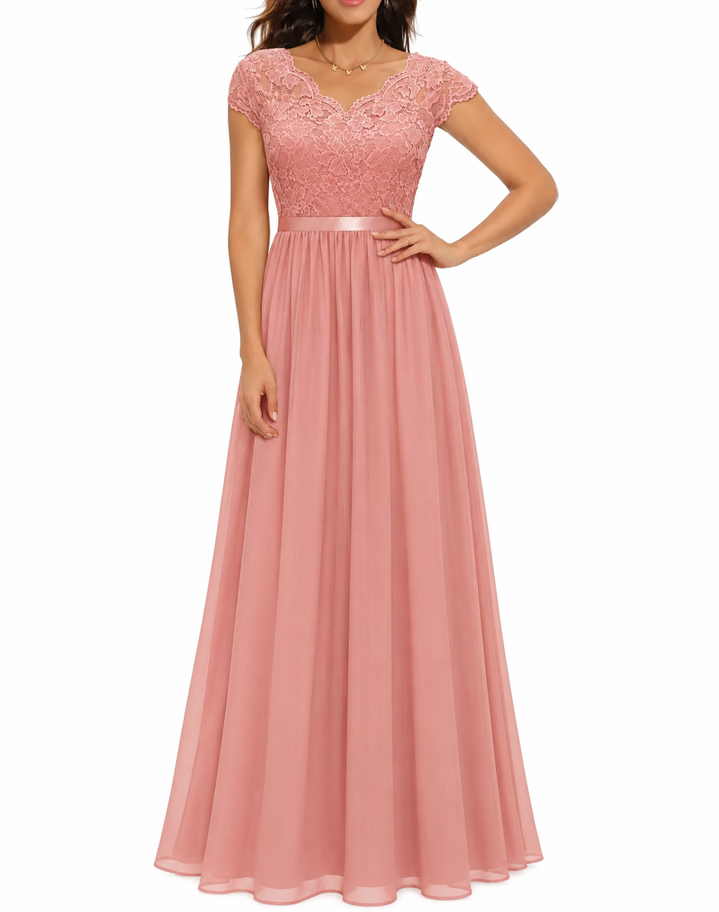 Sandra – Women Elegant Lace Evening Dress