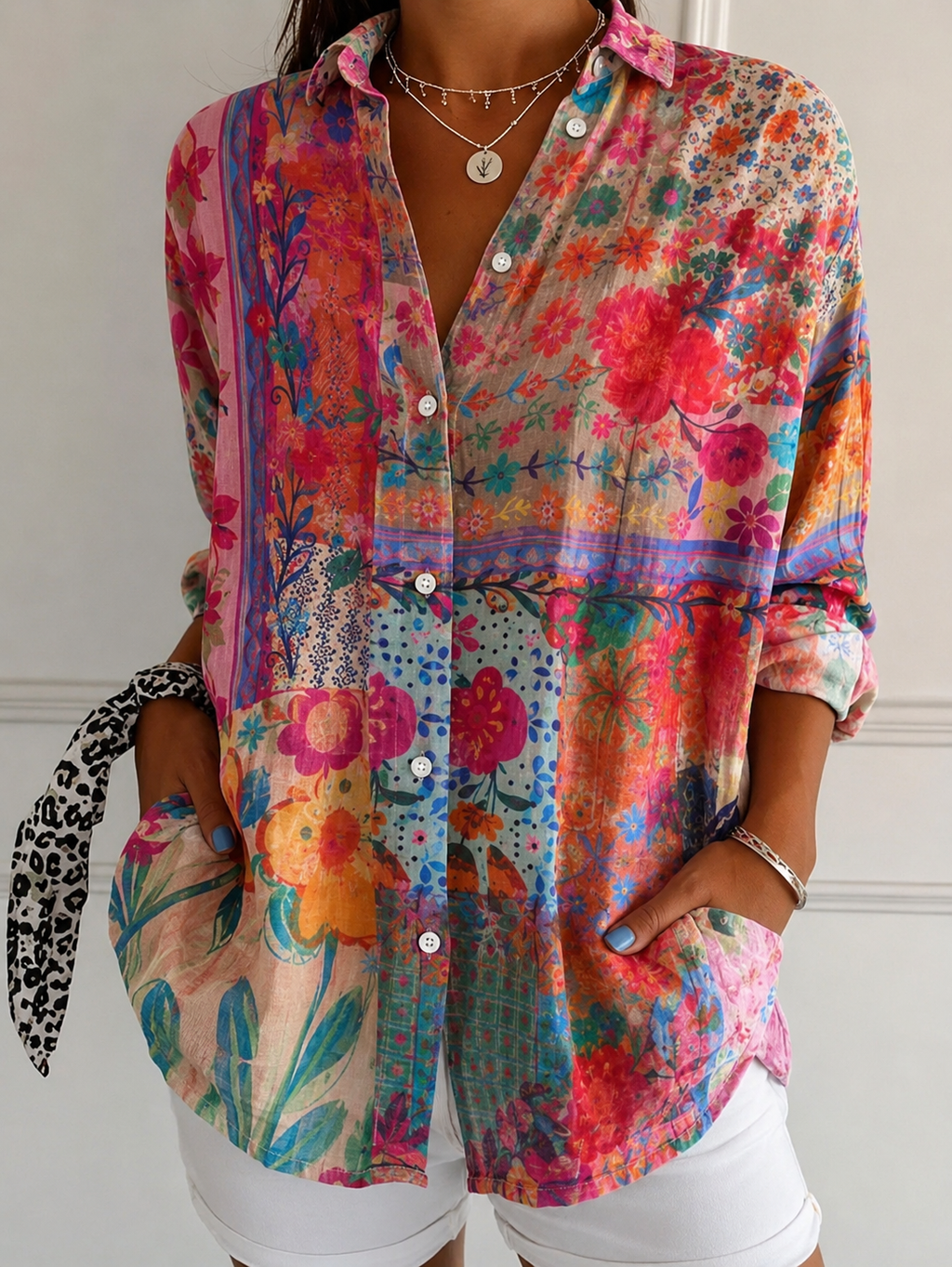Daniela – Floral Button Front Blouse