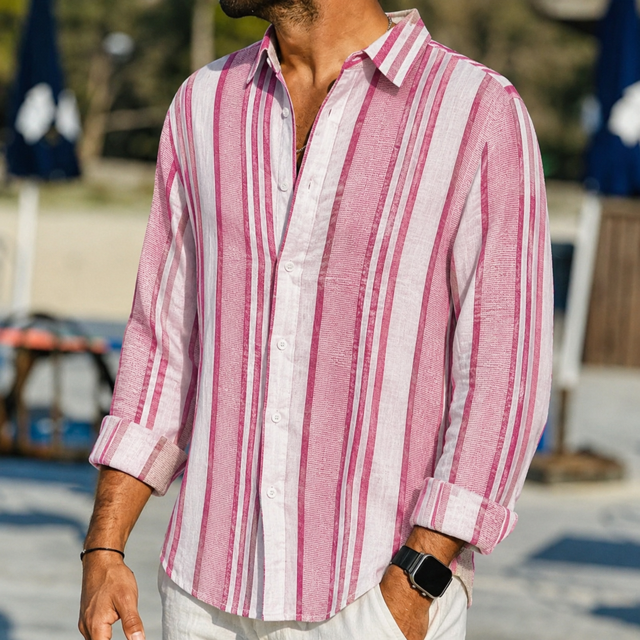 Michael – Striped Long Sleeve Shirt