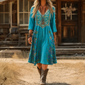Karin – Bohemian Floral Print Dress