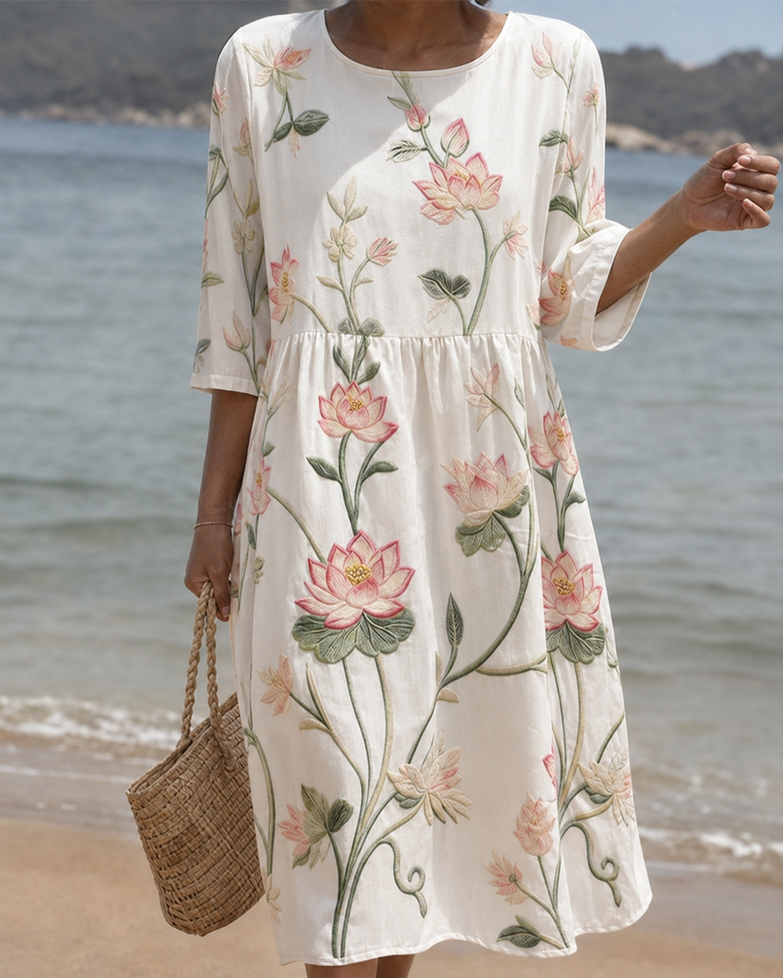 Clara – Plant & Flower Print Dress