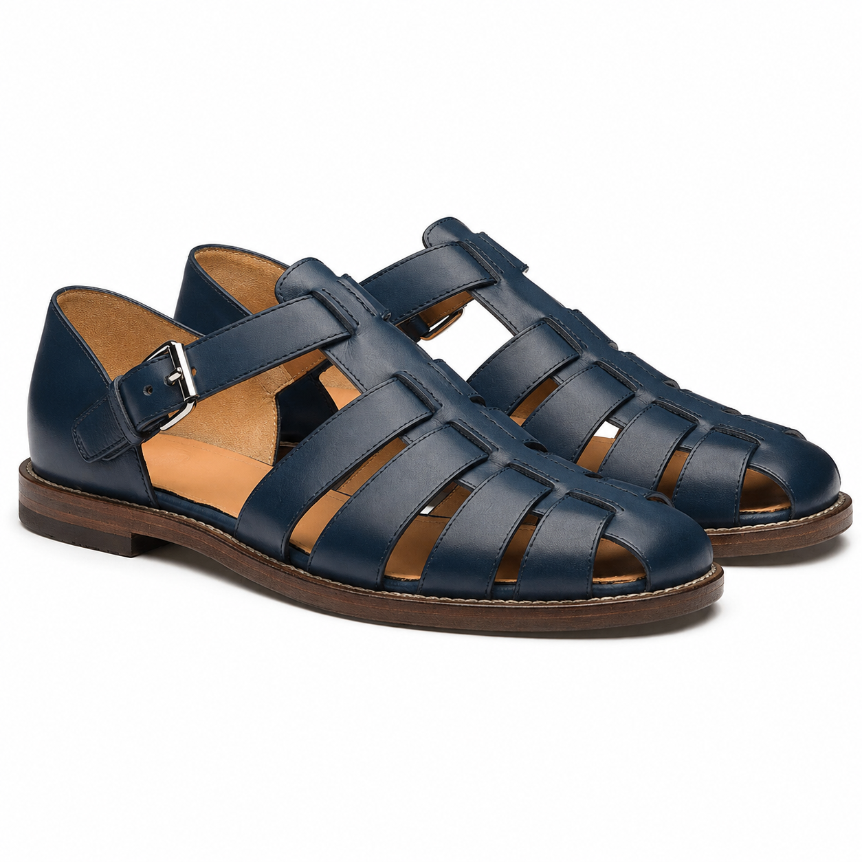 David – Men’s Leather Sandals Roman Style with Buckle