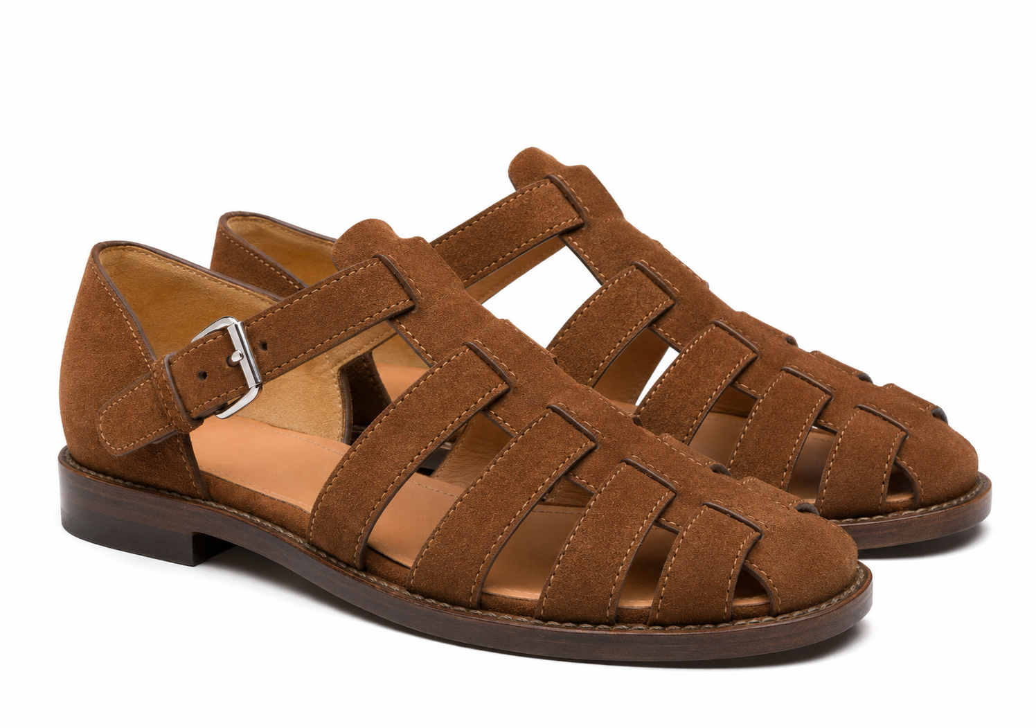 David – Men’s Leather Sandals Roman Style with Buckle