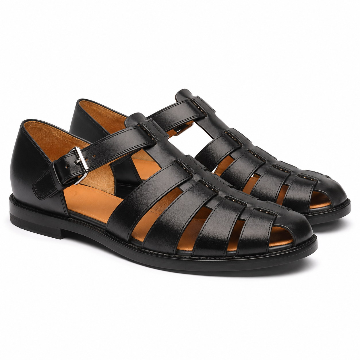 David – Men’s Leather Sandals Roman Style with Buckle