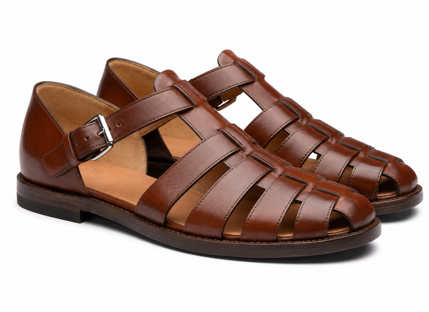 David – Men’s Leather Sandals Roman Style with Buckle