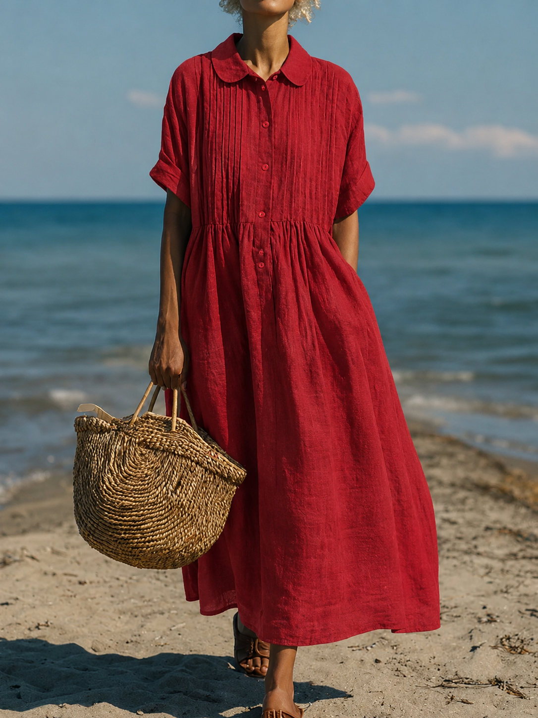 Gabriele – Relaxed Button Shirt  Dress