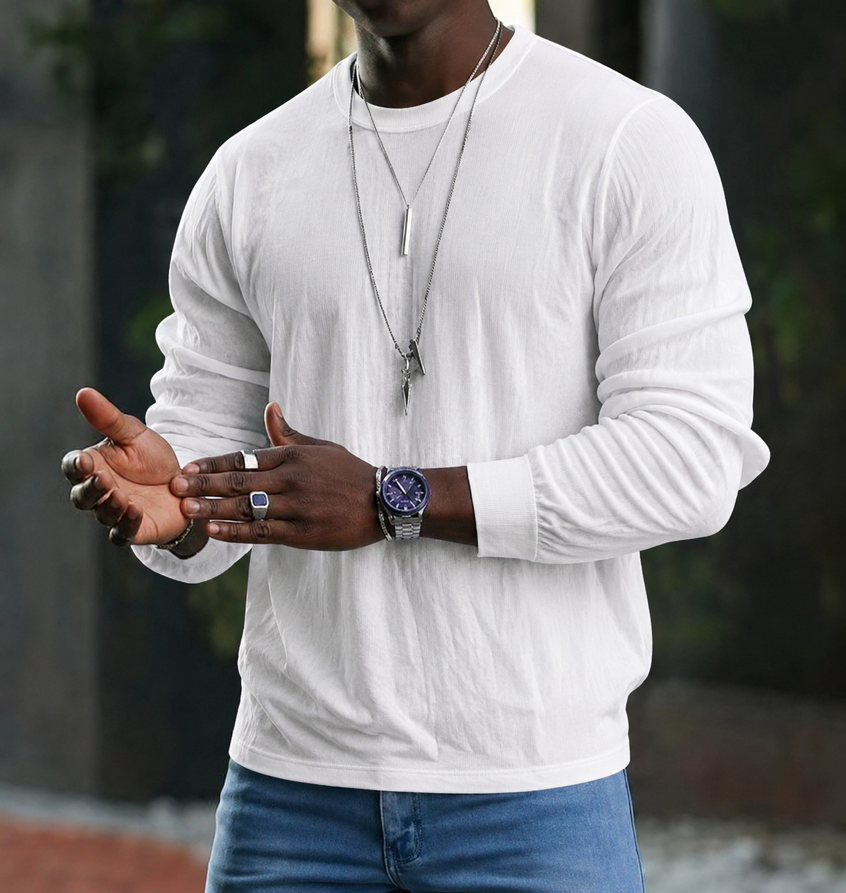 Iván – Textured Knit Jumper for Men