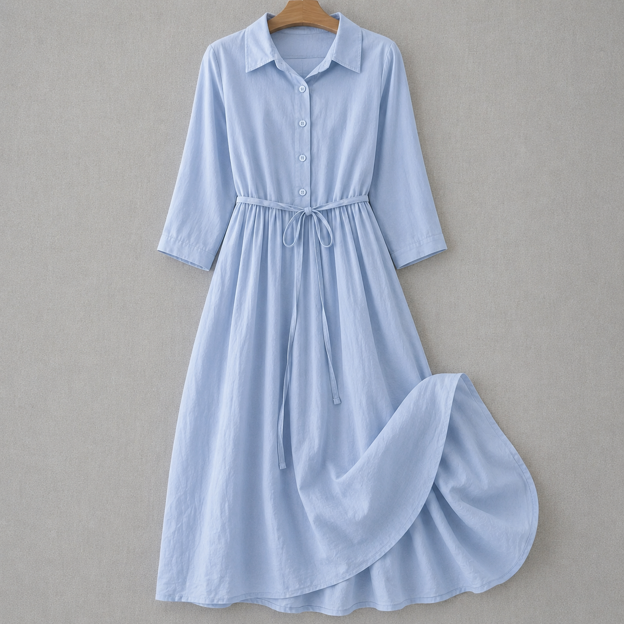 Kerstin – Women Cotton and Linen Button-Up Dress