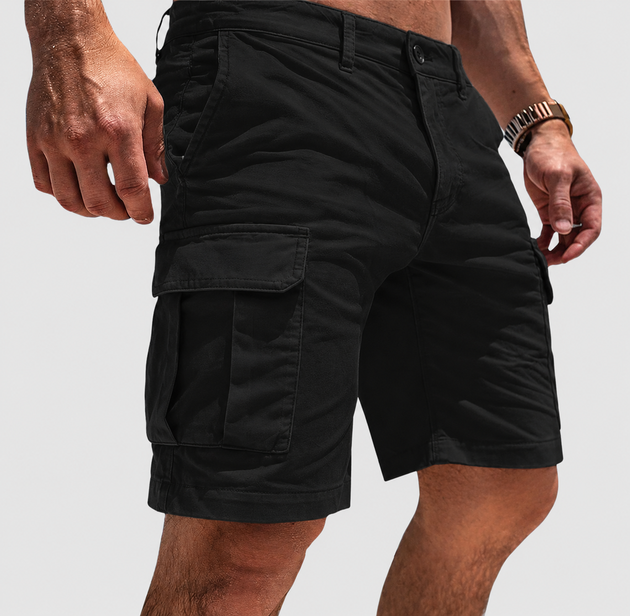 Adrian – Cargo Pocket Knee Length Shorts