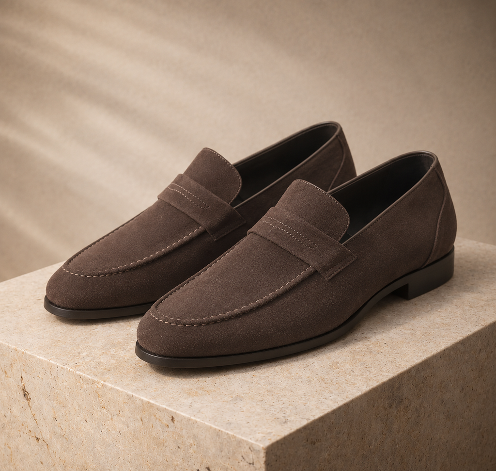 Mila penny loafers in brown