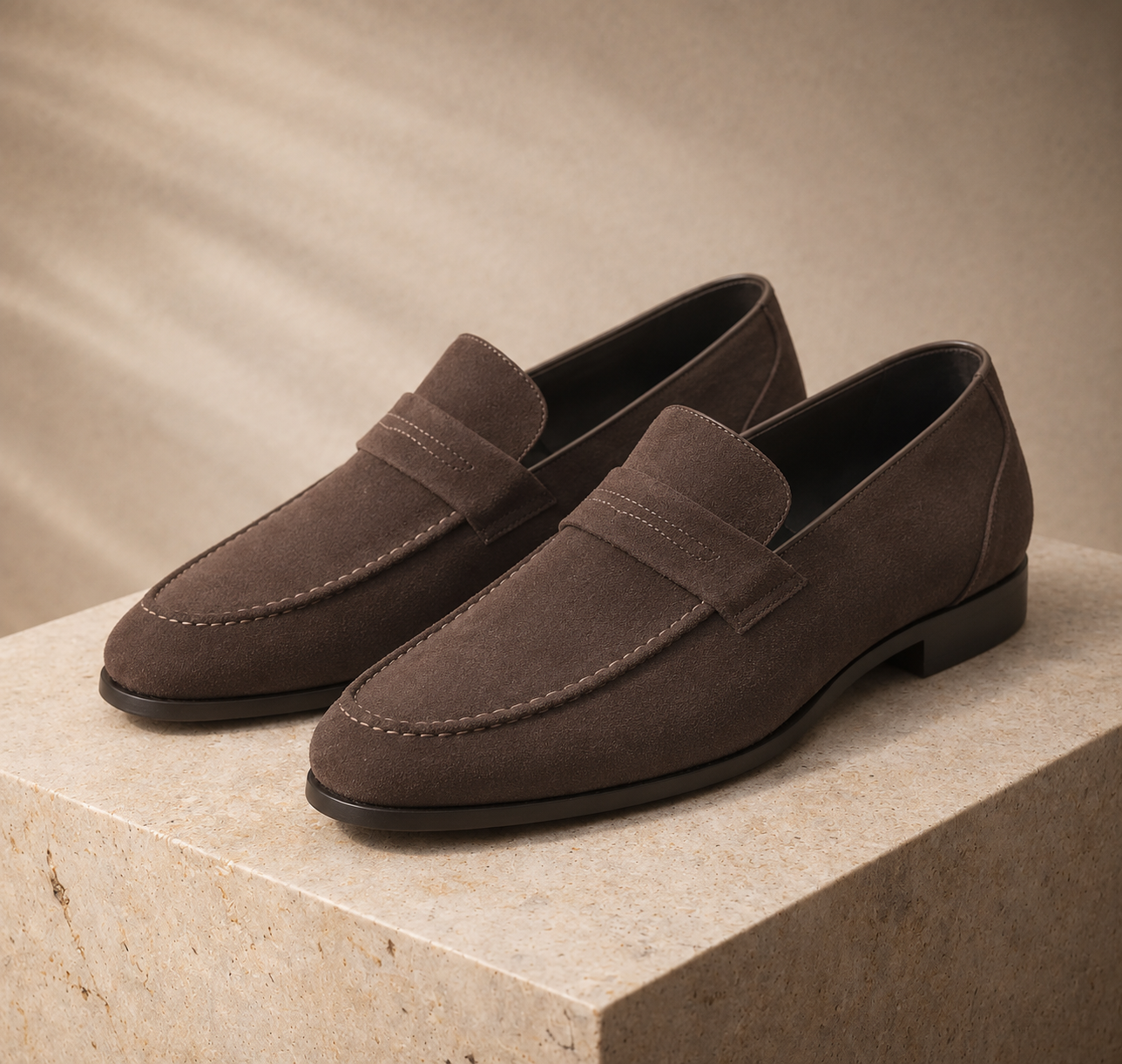 Mila elegant penny loafers in brown