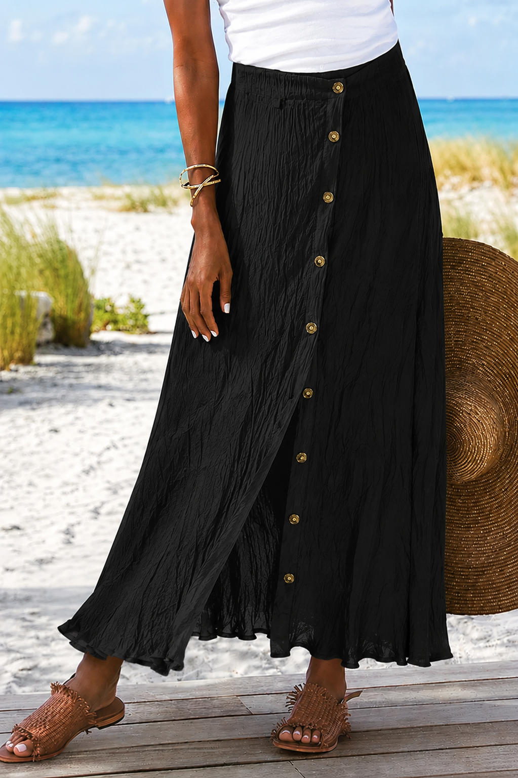 Maja high waist skirt in black