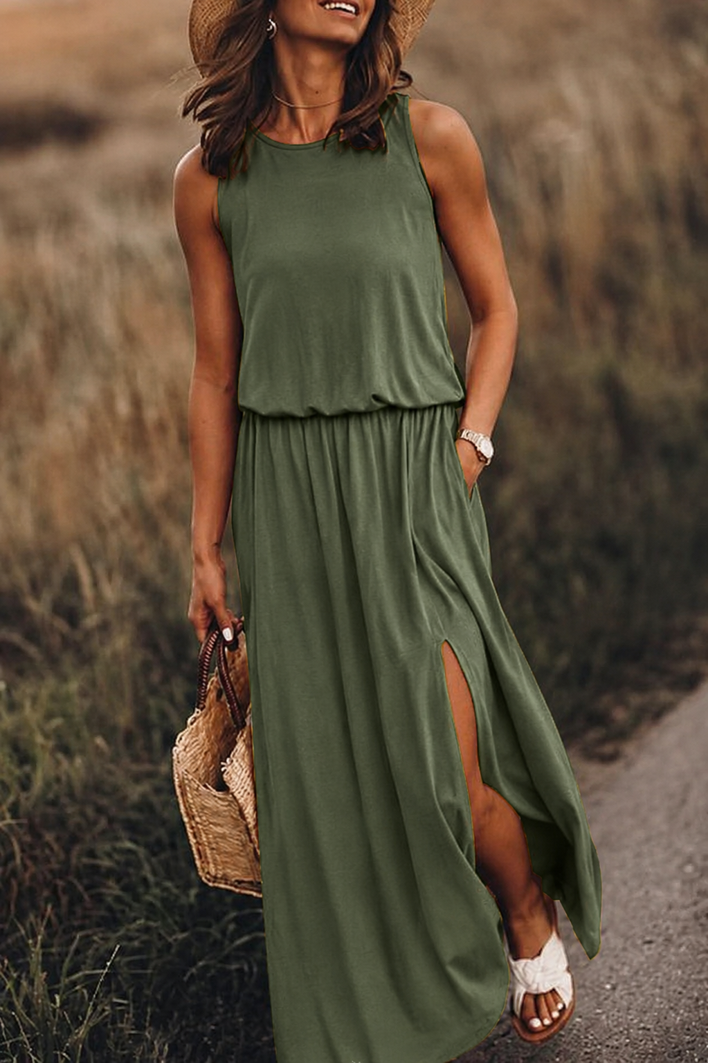 Katrin – Women Loose Fit Slit Maxi Dress