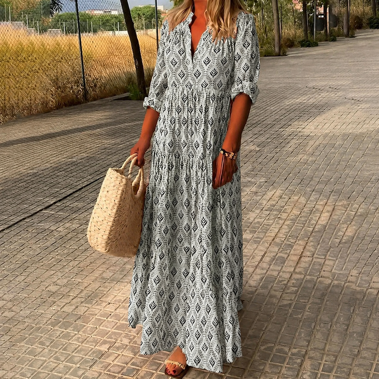 Laura – Women Floral Print Maxi Dress