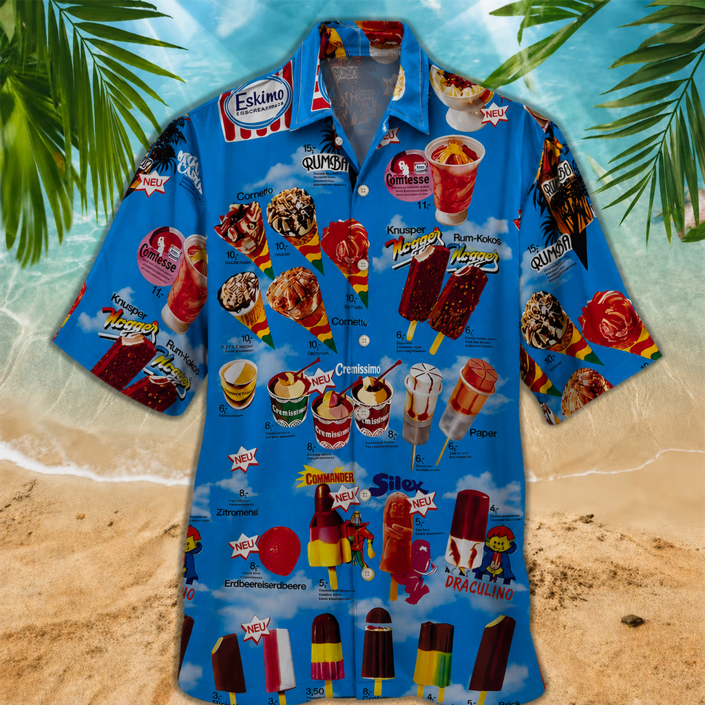Jake – Ice cream shirt short sleeve with buttons men's shirts