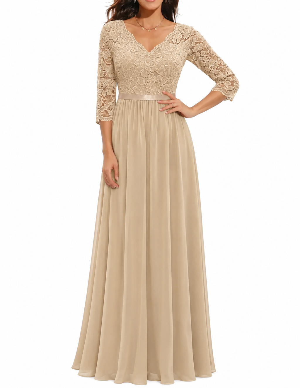 Sandra – Women Elegant Lace Evening Dress