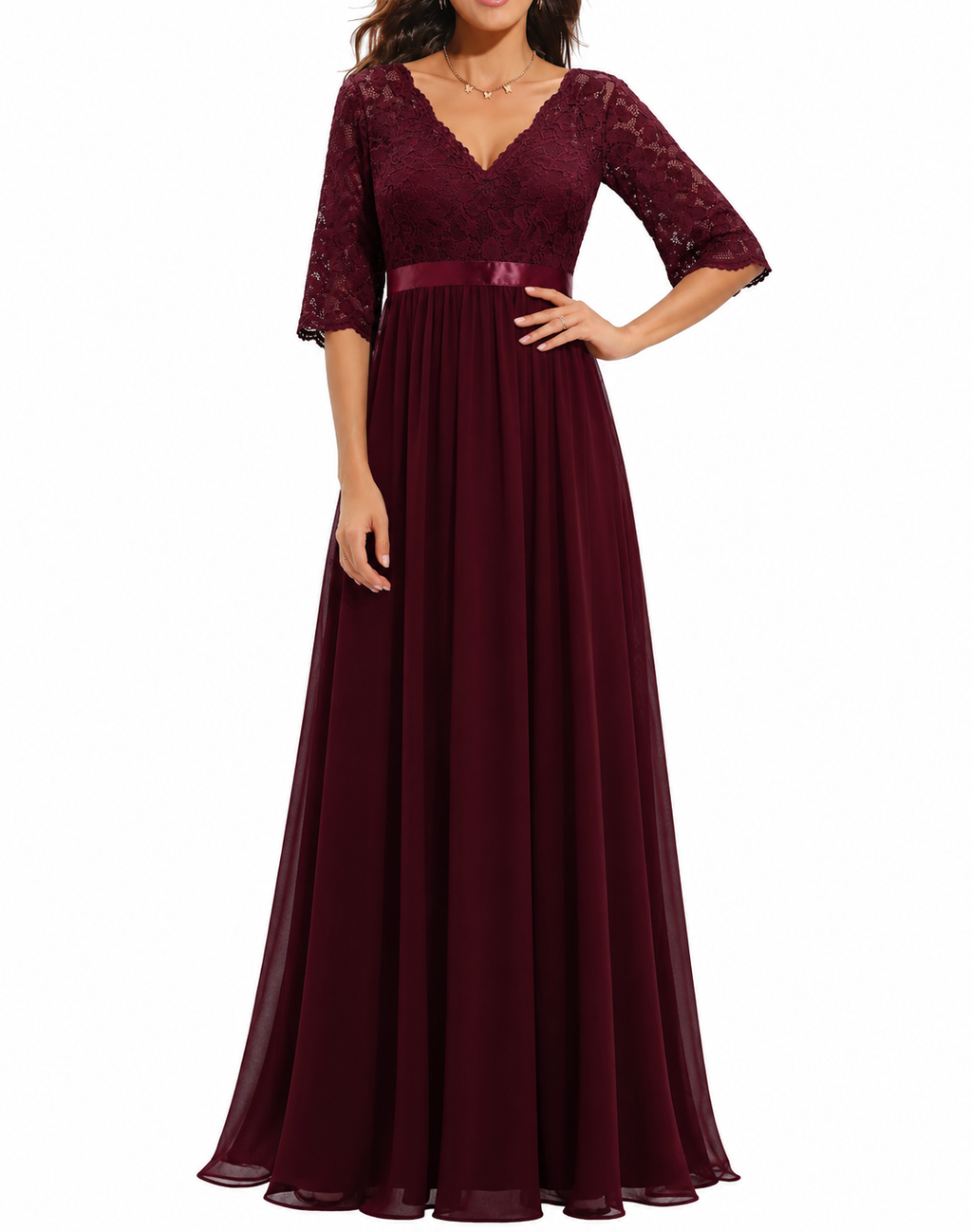 Sandra – Women Elegant Lace Evening Dress