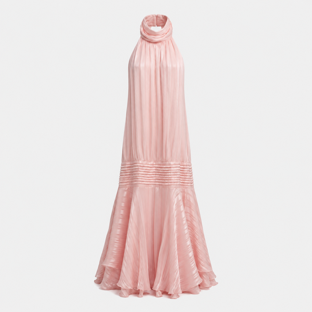 Amelie – Pleated Halter Summer Dress