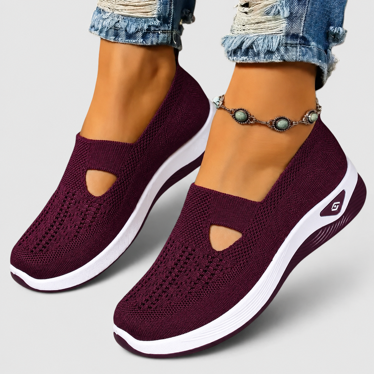 Emilia – Women Slip-On Mesh Walking Sneakers
