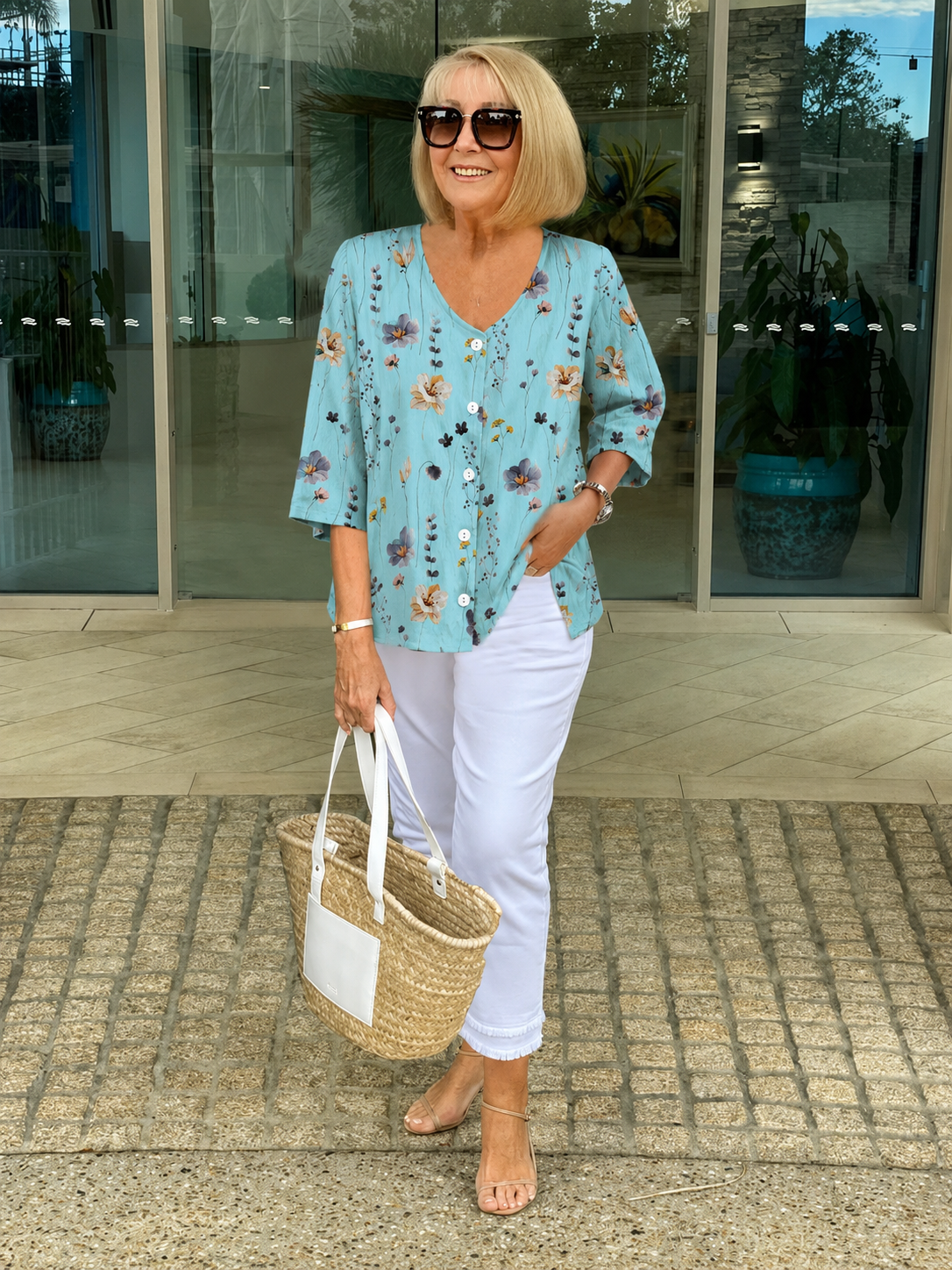 Margaret – Women Floral Print Blouse