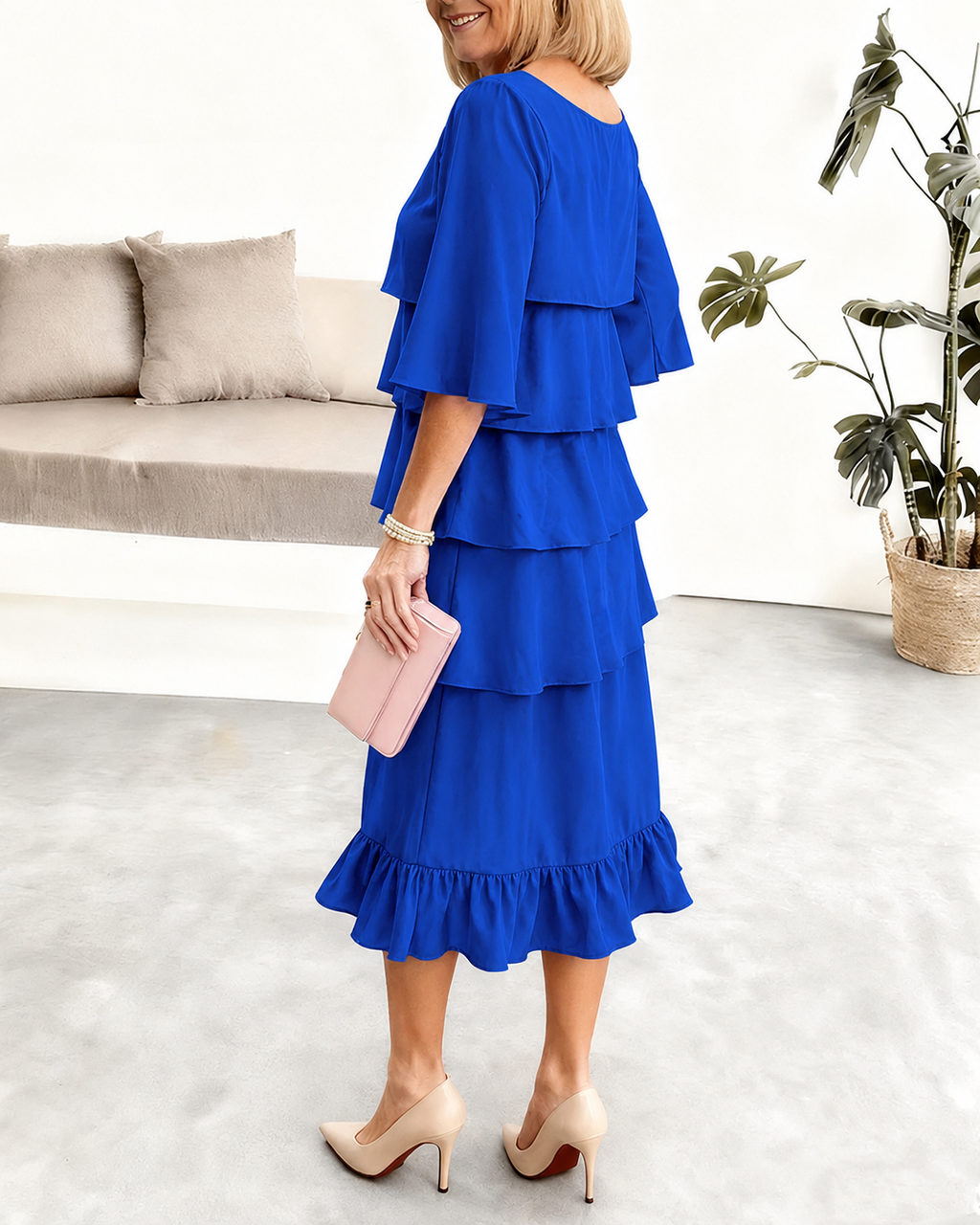 Renate – Elegant Comfort Ruffle Dress