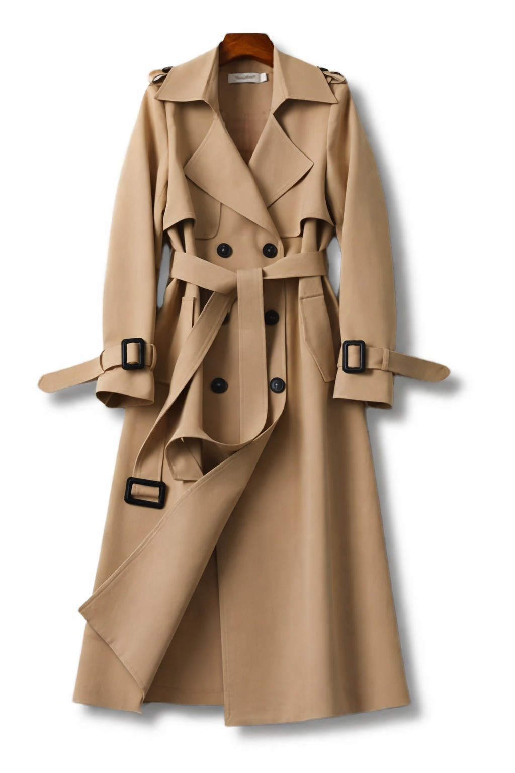 Charlotte classic belted trench coat in beige