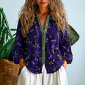 Annemarie – Women Relaxed Blouse with Nature Print Blouse