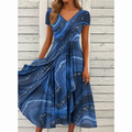 Britta – Women Floral Print  V-neck Dress