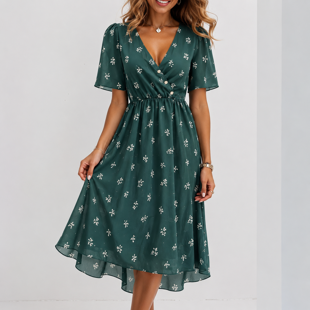 Cornelia – Women Floral Print Midi Dress