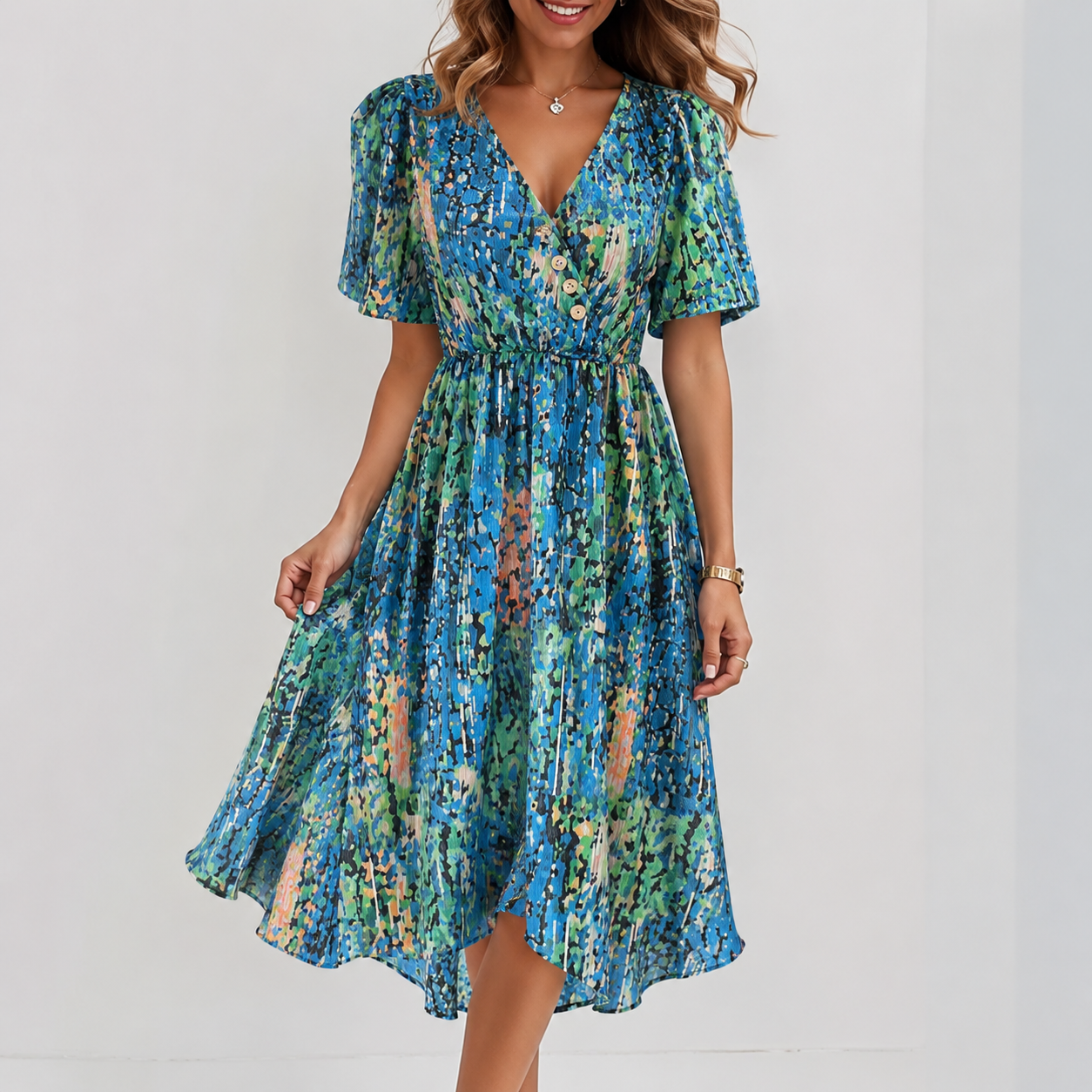 Cornelia – Women Floral Print Midi Dress