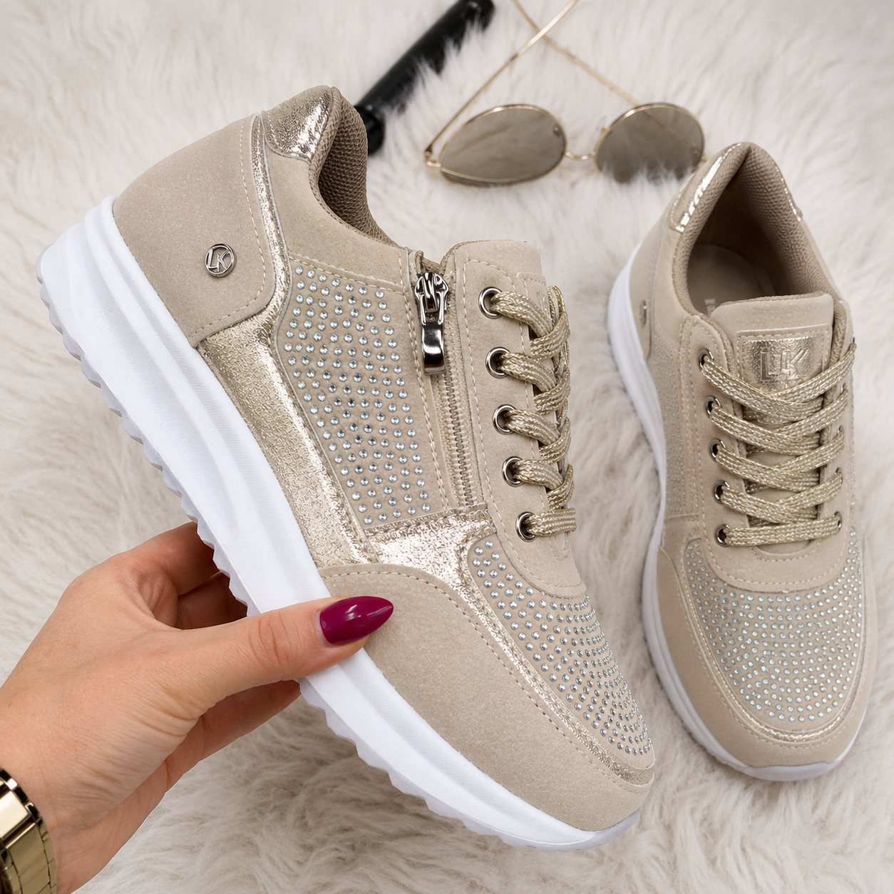 Sofia – Zip-Up Orthopedic Sneakers