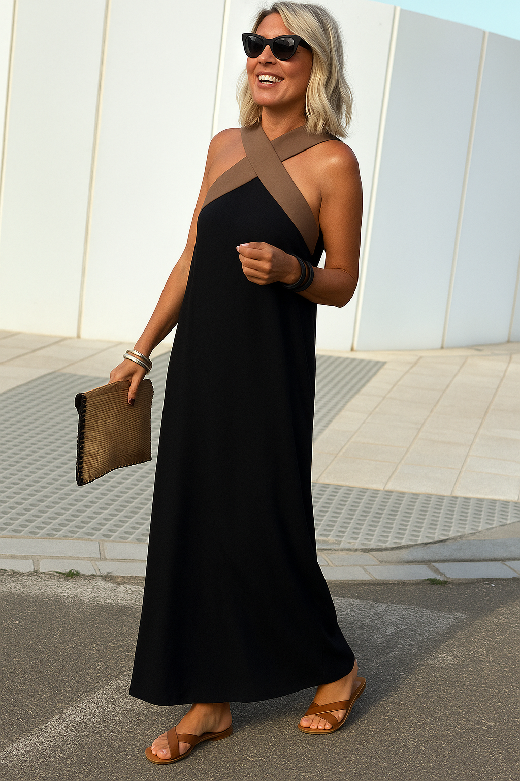 Emma – Women Breathable Crossed Maxi Dress - Image 15